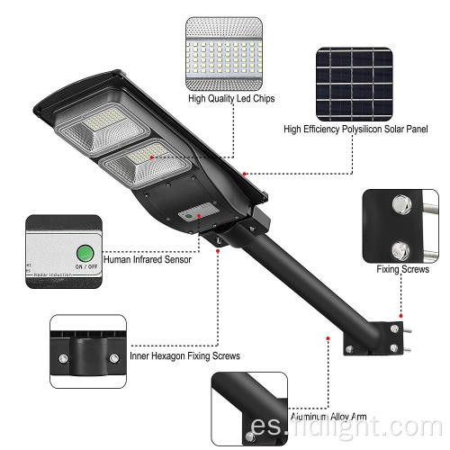 todo en una luz de calle solar